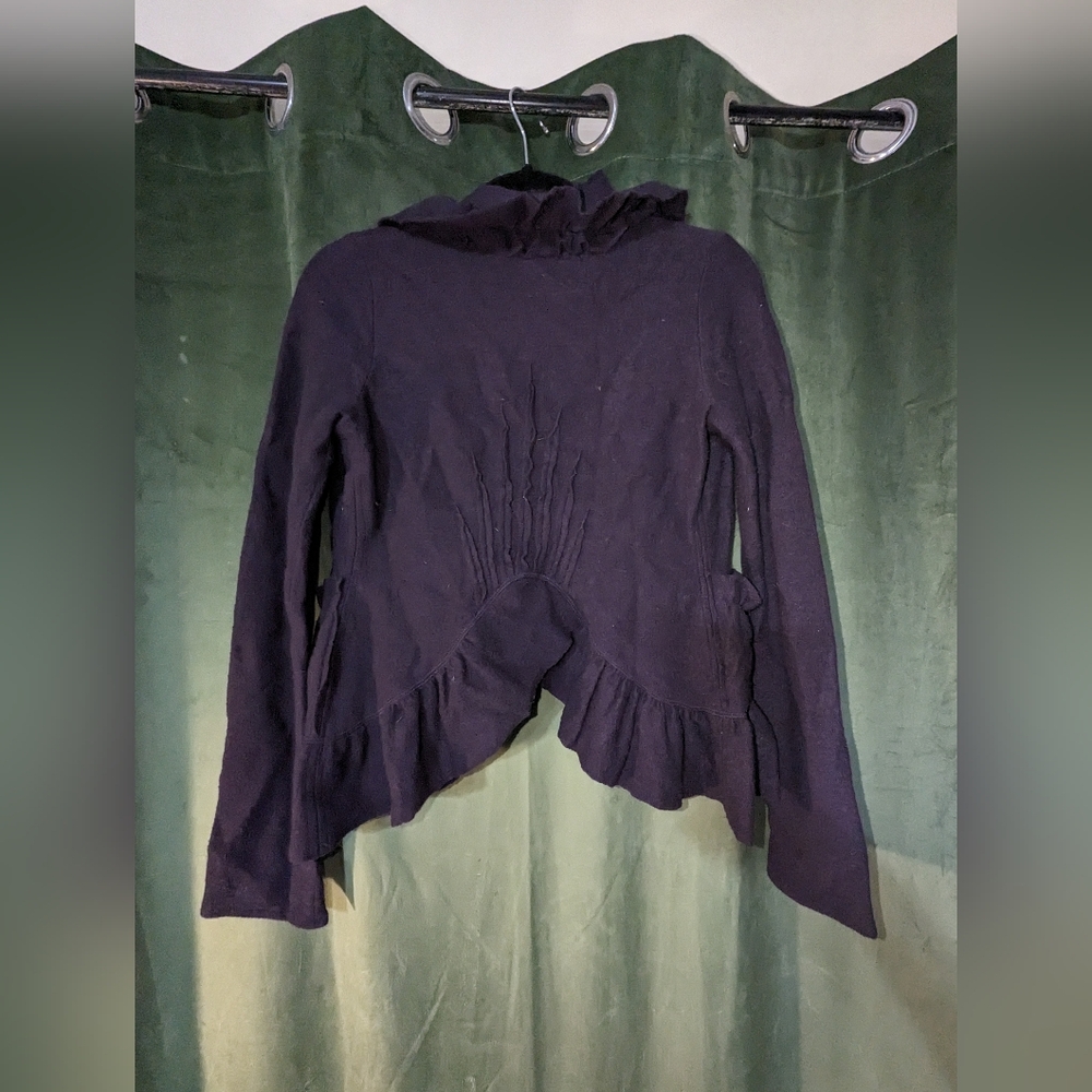 Anthropologie Charlie&Robin Wool Deep Purple Cardigan - Picture 6 of 6